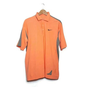 Nike Golf Mens Coral Polo Shirt Sz S‎ Fit Dry Mesh Ventilation Outdoor Stretch